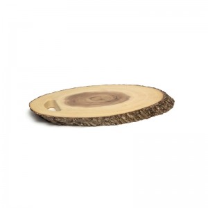 Lipper International Acacia Tree Bark Oval Serving Board IG1649